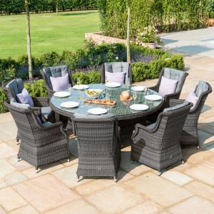 Maze Rattan Garden Furniture Victoria Garden 8 Seat Round Dining Set Maze Rattan Garden Furniture Victoria Garden 8 Seat Round Dining Set