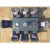 Maze Rattan Garden Furniture Victoria 8 Seat Rectangular Dining Set with Square Chairs 