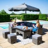 Maze Rattan Garden Furniture Victoria Corner Dining Set with Rising Table