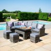 Maze Rattan Garden Furniture Victoria Corner Dining Set with Rising Table