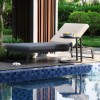 Maze Lounge Outdoor Fabric Allure Sunlounger in Flanelle