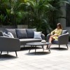 Maze Lounge Outdoor Fabric Ambition 3 Seat Sofa Set in Flanelle