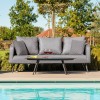 Maze Lounge Outdoor Fabric Ambition 3 Seat Sofa Set in Flanelle