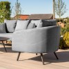 Maze Lounge Outdoor Fabric Ambition 3 Seat Sofa Set in Flanelle