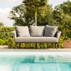 Maze Lounge Outdoor Fabric Ark Daybed in Flanelle