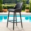 Maze Lounge Outdoor Fabric Regal 4 Seat Round Bar Set in Flanelle   