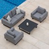 Maze Lounge Outdoor Fabric Ethos 2 Seat Sofa Set in Flanelle