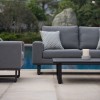 Maze Lounge Outdoor Fabric Ethos 2 Seat Sofa Set in Flanelle