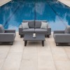 Maze Lounge Outdoor Fabric Ethos 2 Seat Sofa Set in Flanelle