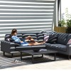 Maze Lounge Outdoor Fabric Ethos Corner Group in Flanelle