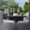 Maze Lounge Outdoor Fabric Snug Lifestle Suite with Rising Table in Flanelle