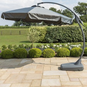 Maze Rattan Garden Furniture Banana Parasol Grey Maze Rattan Garden Furniture Banana Parasol Grey