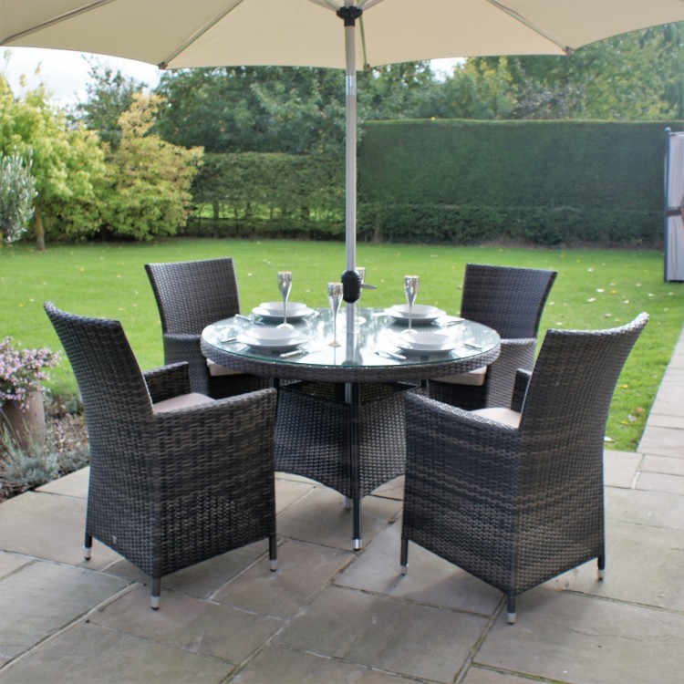 Rattan 4 Seater Dining Sets Rattan 4 Seater Dining Sets