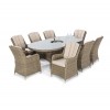Maze Rattan Garden Furniture Winchester 8 Seat Oval Ice Bucket Dining Set with Venice Chairs