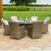 Maze Rattan Garden Furniture Winchester Venice 6 Seat Round Ice Bucket Table Set