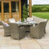 Maze Rattan Garden Furniture Winchester Venice 6 Seat Round Ice Bucket Table Set