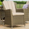Maze Rattan Garden Furniture Winchester 8 Seat Round Fire Pit Table with Venice Chairs & Lazy Susan
