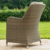 Maze Rattan Garden Furniture Winchester 8 Seat Round Fire Pit Table with Venice Chairs & Lazy Susan