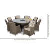 Maze Rattan Garden Furniture Winchester 8 Seat Round Dining Set with Venice Chairs & Ice Bucket