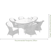 Maze Rattan Garden Furniture Winchester 6 Seat Oval Dining Set with Heritage Chairs & Ice Bucket