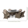 Maze Rattan Garden Furniture Winchester 6 Seat Oval Fire Pit Table with Heritage Chairs
