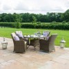 Maze Rattan Garden Furniture Winchester Venice 4 Seat Round Dining Set