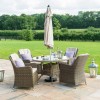 Maze Rattan Garden Furniture Winchester Venice 4 Seat Round Dining Set