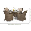 Maze Rattan Garden Furniture Winchester Venice 4 Seat Round Dining Set