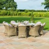 Winchester 8 Seat Oval Ice Bucket Dining Set with Heritage Chairs