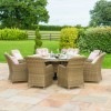 Maze Rattan Garden Furniture Winchester 8 Seat Round Dining Set with Venice Chairs & Ice Bucket