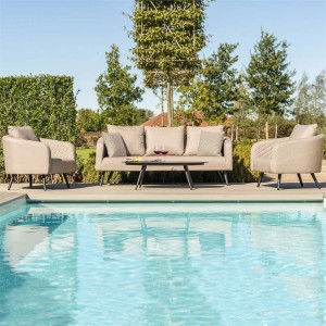 Maze Lounge Outdoor Fabric Ambition 3 Seat Sofa Set in Taupe Maze Lounge Outdoor Fabric Ambition 3 Seat Sofa Set in Taupe