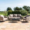 Maze Lounge Outdoor Fabric Ambition 3 Seat Sofa Set in Taupe