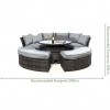 Maze Rattan Garden Grey Chelsea Lifestyle Sofa Set & Glass Top