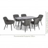 Maze Lounge Outdoor Fabric Zest Lead Chine 6 Seat Oval Dining Set