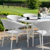 Maze Lounge Outdoor Fabric Pebble Lead Chine 8 Seat Oval Dining Set