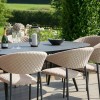 Maze Lounge Outdoor Fabric Pebble Taupe 8 Seat Oval Dining Set
