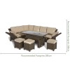 Maze Rattan Garden Furniture Henley Tuscany Corner Sofa with Reclining Arms & Rising Table