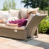 Maze Rattan Garden Furniture Henley Tuscany Corner Sofa with Reclining Arms & Rising Table