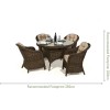 Maze Rattan Garden Furniture Winchester 4 Seater Dining Set with Heritage Chairs