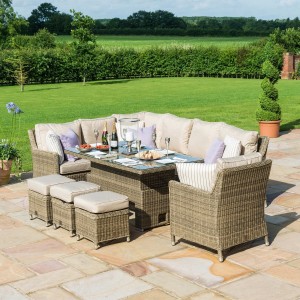 Maze Rattan Garden Furniture Winchester Ice Bucket Corner Sofa Set with Rising Table & Armchair Maze Rattan Garden Furniture Winchester Ice Bucket Corner Sofa Set with Rising Table & Armchair