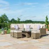 Maze Rattan Garden Furniture Winchester Ice Bucket Corner Rising Dining Table Set