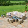 Maze Rattan Garden Furniture Winchester Ice Bucket Corner Rising Dining Table Set