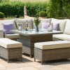 Maze Rattan Garden Furniture Winchester Royal Corner Dining Set with Ice Bucket & Rising Table