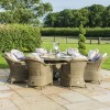 Maze Rattan Winchester 8 Seater Round Ice Bucket Dining Set with Lazy Susan