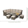 Maze Rattan Garden Furniture Winchester Ice Bucket Corner Sofa Set with Rising Table & Armchair