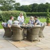 Maze Rattan Winchester 6 Seat Ice Bucket Dining Set with Heritage Chairs