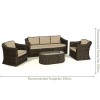 Maze Rattan Garden Furniture Winchester 3 Seat Sofa Set