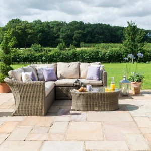 Maze Rattan Garden Furniture Winchester Small Corner Group with Chair