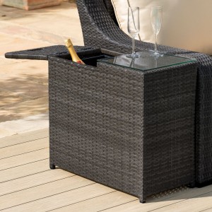 Maze Rattan Garden Furniture Brown Ice Bucket Side Table Maze Rattan Garden Furniture Brown Ice Bucket Side Table