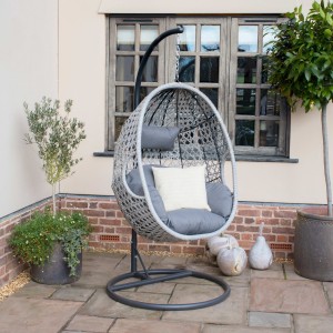 Maze Rattan Garden Furniture Ascot Hanging Egg Chair With Weatherproof Cushions Maze Rattan Garden Furniture Ascot Hanging Egg Chair With Weatherproof Cushions
